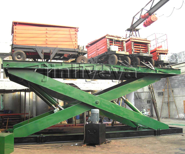 Large tonnage fixed scissor lift platform