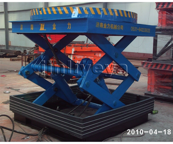 Hydraulic lifting stage