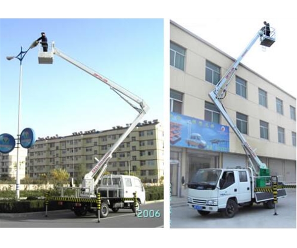 Folding boom aerial work platform